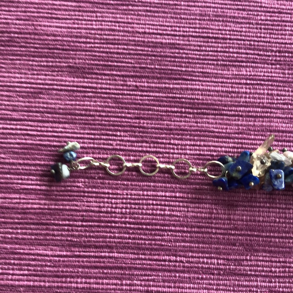 Necklace Chunky Stone & Freshwater Pearl NWOT - Picture 6 of 7